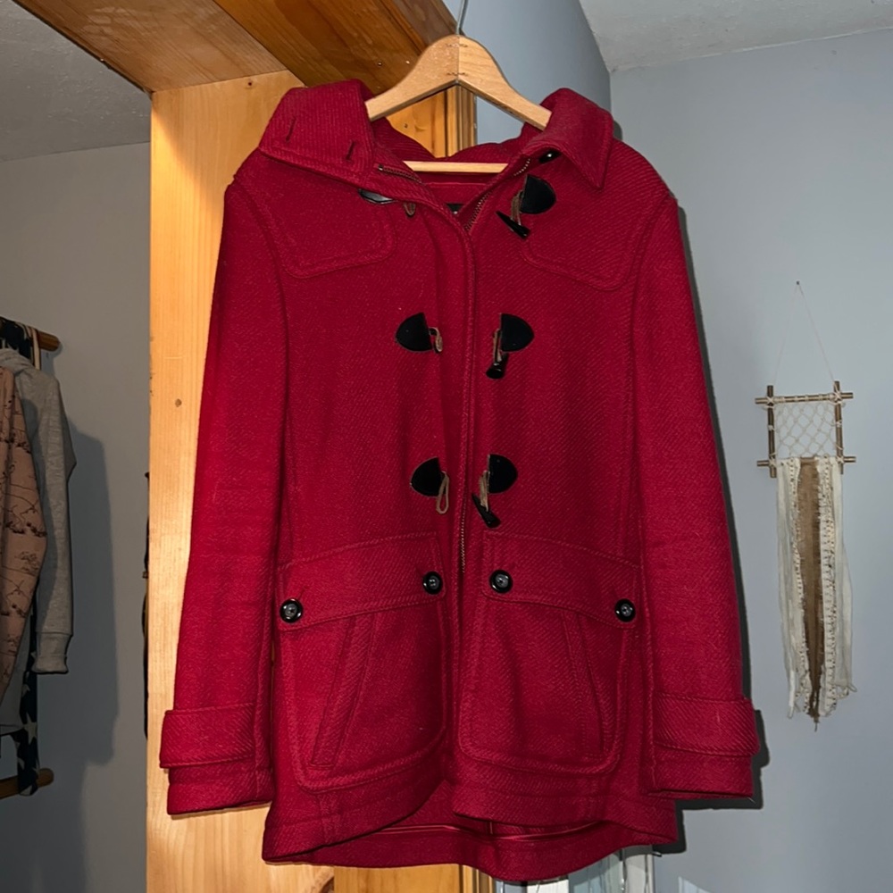 Eddie Bauer Red Peacoat